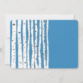Regatta Blue Birch Tree Einladungen für Hochzeiten (Rückseite)