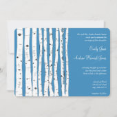Regatta Blue Birch Tree Einladungen für Hochzeiten (Vorderseite)