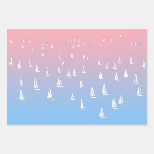 Regatta-Boote im Ozean Geschenkpapier Set (Vorderseite 2)