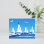 Regatta Bootrennen Postkarte (Stehend Vorderseite)