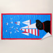 Regatta Day Black Dog Beach Handtuch (Vorderseite)