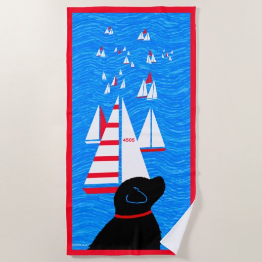 Regatta Day Black Dog Beach Handtuch (Vorderseite)