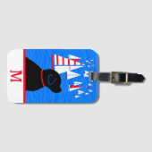 Regatta Day Black Dog Gepäckmarke Gepäckanhänger (Vorderseite (Horizontal))