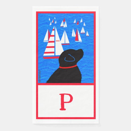 Regatta Day Black Dog Tuch Gästetuch Serviette (Vorderseite)
