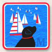 Regatta Day Black Dog Untersetzer Set (Vorderseite)