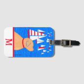 Regatta Day Yellow Dog Gepäckmarke Gepäckanhänger (Vorderseite (Horizontal))