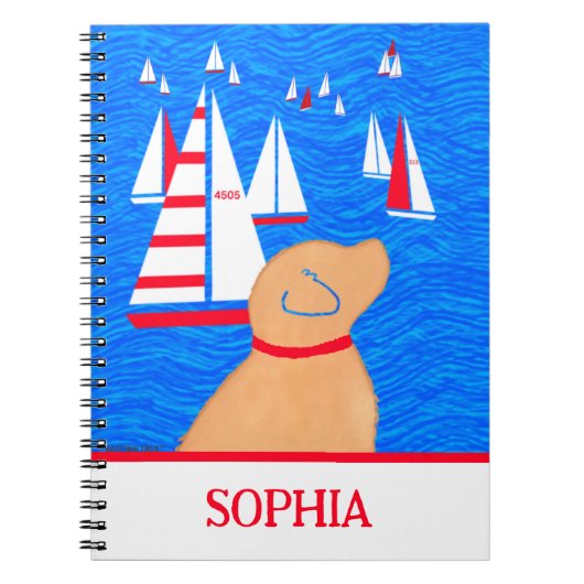 Regatta Day Yellow Dog Notebook Notizblock (Vorderseite)