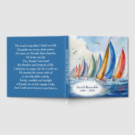 Regatta-Gedächtnisdienst Wasserfarbe Sailboat Gästebuch