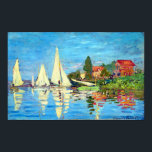 Regatta in Argenteuil, Claude Monet Poster<br><div class="desc">Regatta At Argenteuil von Claude Monet,  französischer Impressionist,  im Jahr 1873. Claude Monet war einer der Gründer des französischen Impressionismus.</div>