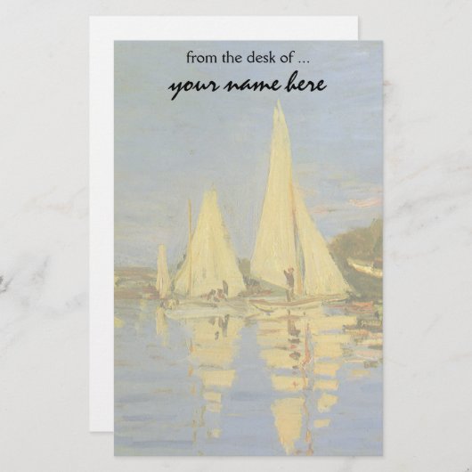 Regatta in Argenteuil durch Claude Monet Briefpapier (Vorne/Hinten)