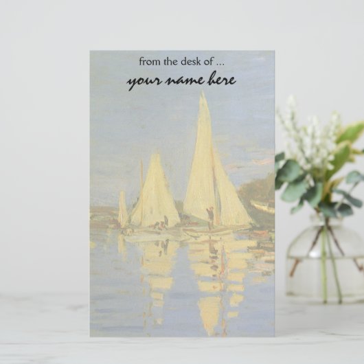 Regatta in Argenteuil durch Claude Monet Briefpapier (Stehend Vorderseite)