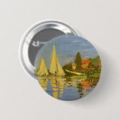 Regatta in Argenteuil von Claude Monet Button (Vorne & Hinten)