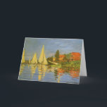Regatta in Argenteuil von Claude Monet Karte<br><div class="desc">Regatta von Claude Monet in Argenteuil (1872) ist ein Vintager Impressionismus, der ein nautisches Kunstmaler ist. Sie können die Reflektion der Segelboote im See Wasser sehen. Eine Seeseite mit einer Yacht oder einem Bootsrennen an einem sonnigen Sommertag. Über den Künstler:Claude Monet (1840-1926) war ein Gründer der französischen impressionistischen Malerei, wobei...</div>