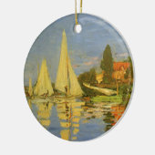 Regatta in Argenteuil von Claude Monet Keramik Ornament (Links)