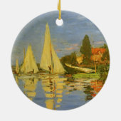 Regatta in Argenteuil von Claude Monet Keramik Ornament (Hinten)
