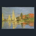 Regatta in Argenteuil von Claude Monet Küchentuch<br><div class="desc">Regatta von Claude Monet in Argenteuil (1872) ist ein Vintager Impressionismus, der ein nautisches Kunstmaler ist. Sie können die Reflektion der Segelboote im See Wasser sehen. Eine Seeseite mit einer Yacht oder einem Bootsrennen an einem sonnigen Sommertag. Über den Künstler: Claude Monet (1840-1926) war Gründer der französischen impressionistischen Malerei, wobei...</div>