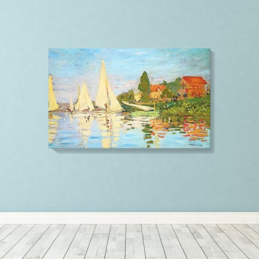 Regatta in Argenteuil von Claude Monet Leinwanddruck (Insitu (Holzboden))