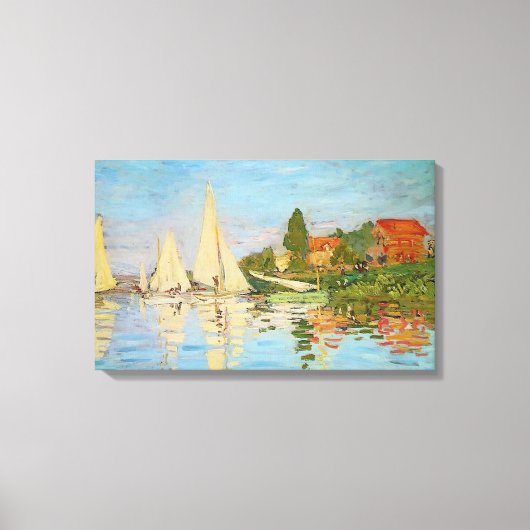Regatta in Argenteuil von Claude Monet Leinwanddruck (Vorderseite)