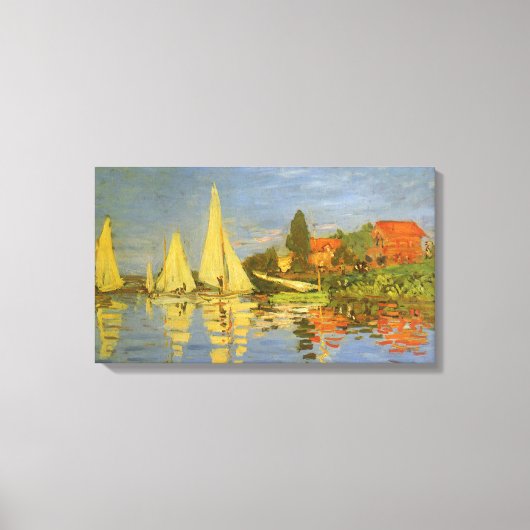 Regatta in Argenteuil von Claude Monet Leinwanddruck (Vorderseite)