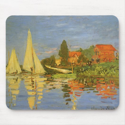 Regatta in Argenteuil von Claude Monet Mousepad (Vorne)