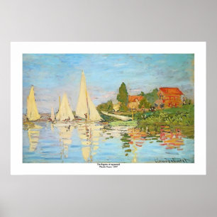 Regatta in Argenteuil von Claude Monet Poster
