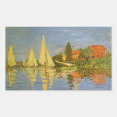 Regatta in Argenteuil von Claude Monet Rechteckiger Aufkleber (Vorderseite)