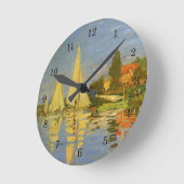 Regatta in Argenteuil von Claude Monet Runde Wanduhr (Winkel)