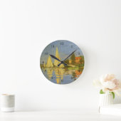 Regatta in Argenteuil von Claude Monet Runde Wanduhr (Zuhause)