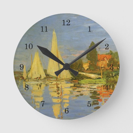 Regatta in Argenteuil von Claude Monet Runde Wanduhr (Vorderseite)