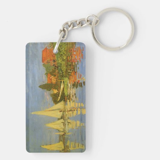 Regatta in Argenteuil von Claude Monet Schlüsselanhänger (Rückseite)