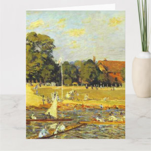 Regatta in Hampton Court Alfred Sisley Poster Karte