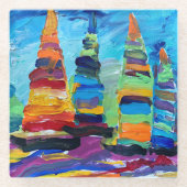 Regatta "Kunst von Kindern" Glasuntersetzer (Vorderseite)