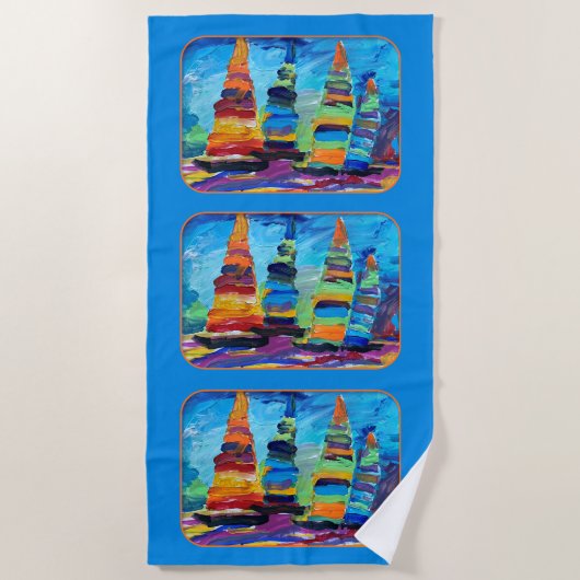 Regatta "Kunst von Kindern" Strandtuch (Vorderseite)