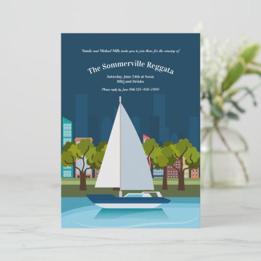 Regatta Party Einladung (Stehend Vorderseite)