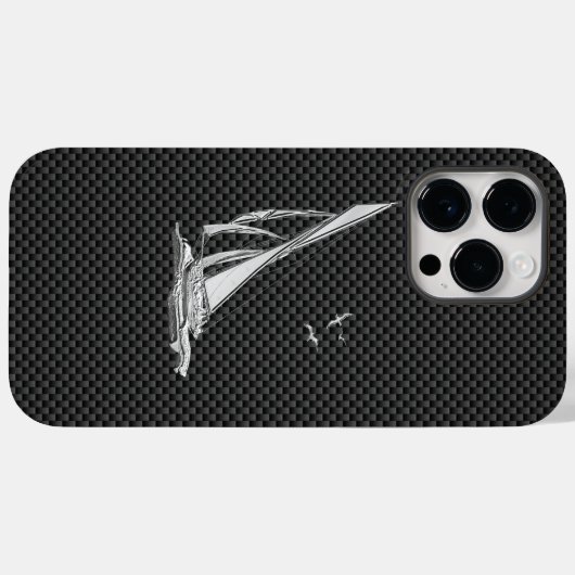 Regatta Sailboat auf Carbon Fibre Style Case-Mate iPhone Hülle (Rückseite (Horizontal))