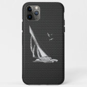 Regatta Sailboat auf Carbon Fibre Style Case-Mate iPhone Hülle (Rückseite)