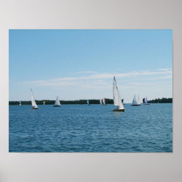 Regatta Sale Boat Scene Foto Kunst, Dichtung und M Poster