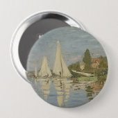 Regattas at Argenteuil, OIl Painting, Claude Monet Button (Vorne & Hinten)