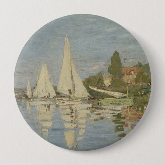 Regattas at Argenteuil, OIl Painting, Claude Monet Button (Vorderseite)
