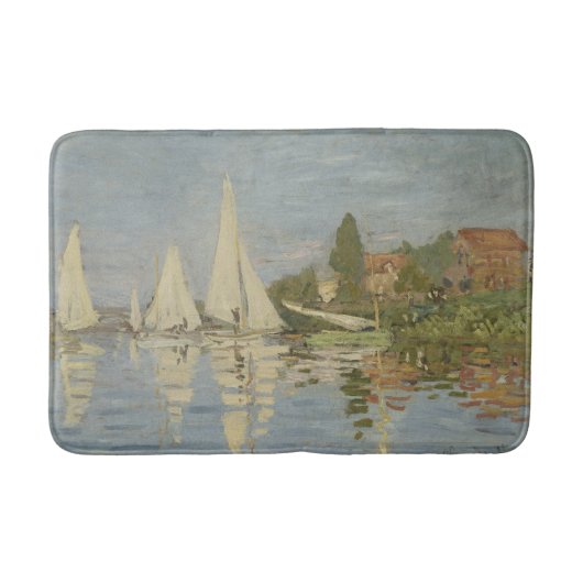 Regatten in Argenteuil, Öl auf Leinwand, Claude Mo Badematte (Vorderseite)