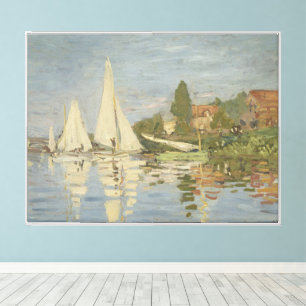 Regatten in Argenteuil, Öl auf Leinwand, Claude Mo Leinwanddruck