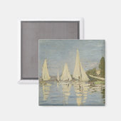 Regatten in Argenteuil, Öl auf Leinwand, Claude Mo Magnet (Vorderseite/Rückseite)
