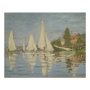 Regatten in Argenteuil, Ölgemälde, Claude Monet Poster