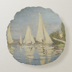 Regatten in Argenteuil, Ölgemälde, Claude Monet Rundes Kissen