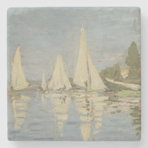 Regatten in Argenteuil, Ölgemälde, Claude Monet Steinuntersetzer