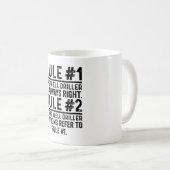 Regel #1 Der Bohrer ist immer richtig lustig Kaffeetasse (VorderseiteRechts)