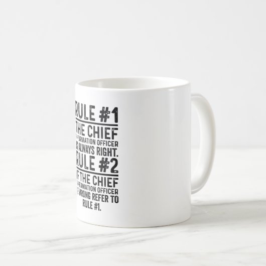 Regel 1: Der oberste Informationsbeauftragte ist r Kaffeetasse (VorderseiteRechts)