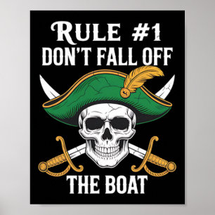 Regel #1 Fall nicht vom Boot ab Kreuzfahrt Party P Poster