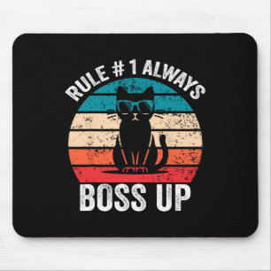 Regel 1 Immer die Katze aufkochen Funny Meme Männe Mousepad
