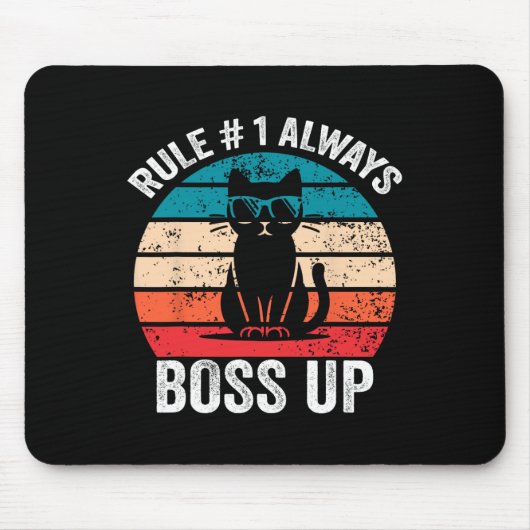 Regel 1 Immer die Katze aufkochen Funny Meme Männe Mousepad (Vorne)